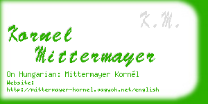 kornel mittermayer business card
